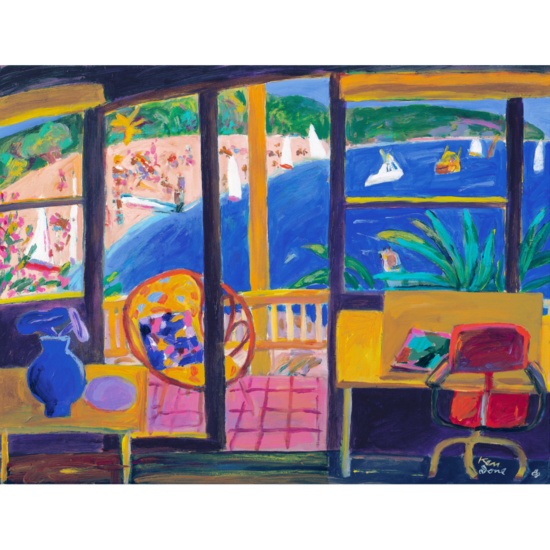 ケン・ドーンの絵画作品　タイトルは、From the Cabin, 1988.
